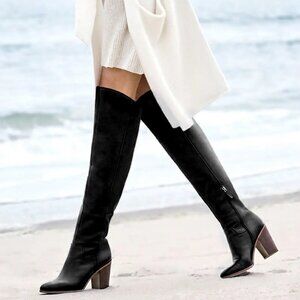 Sarto by Franco Sarto “Faye” Black Leather Over the Knee Boots U.S. Size 7M